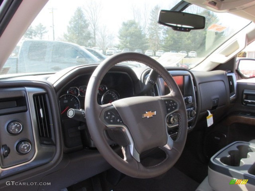 2014 Silverado 1500 LTZ Double Cab 4x4 - Black / Cocoa/Dune photo #7