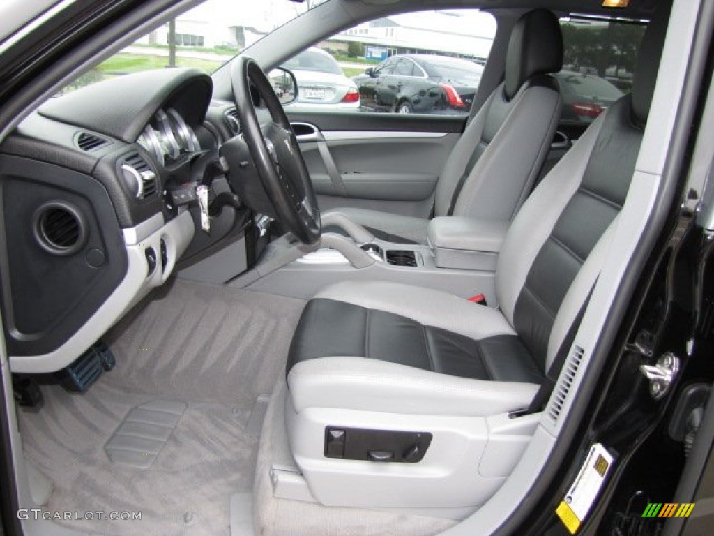 Black/Steel Grey Interior 2006 Porsche Cayenne S Titanium Photo #91228543