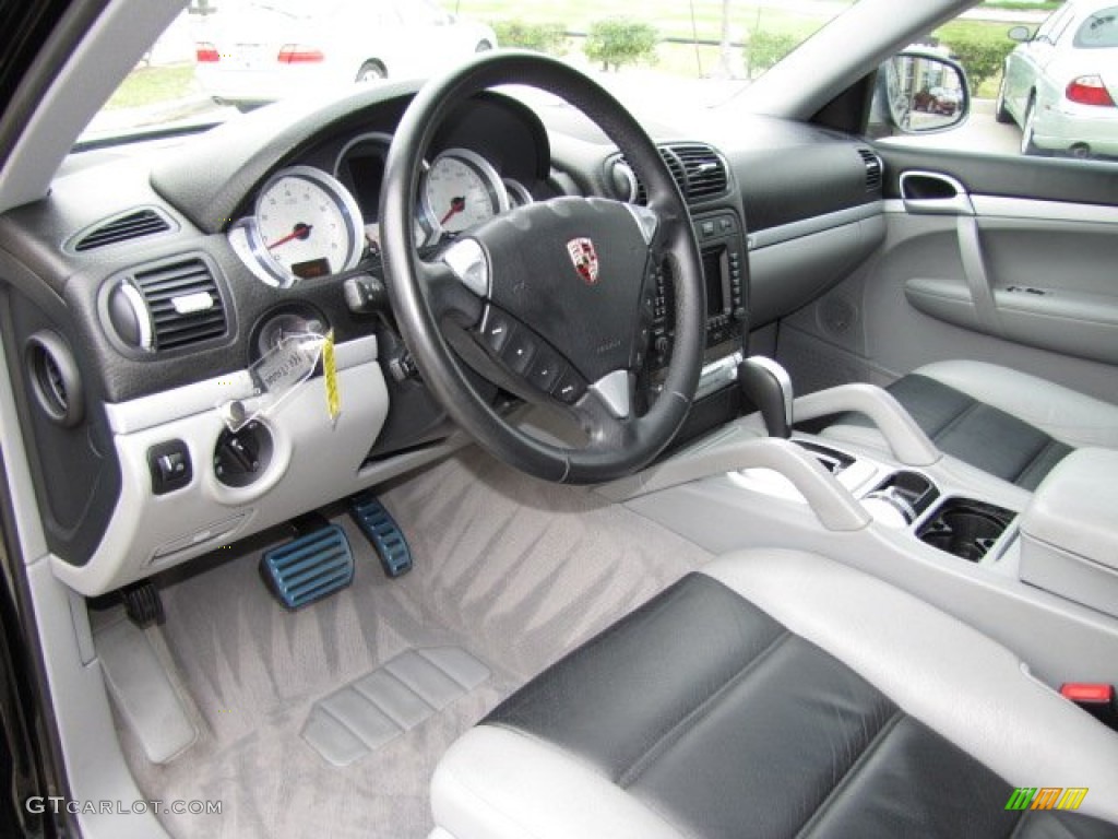 Black/Steel Grey Interior 2006 Porsche Cayenne S Titanium Photo #91228720