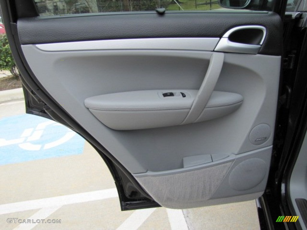 2006 Porsche Cayenne S Titanium Black/Steel Grey Door Panel Photo #91229536