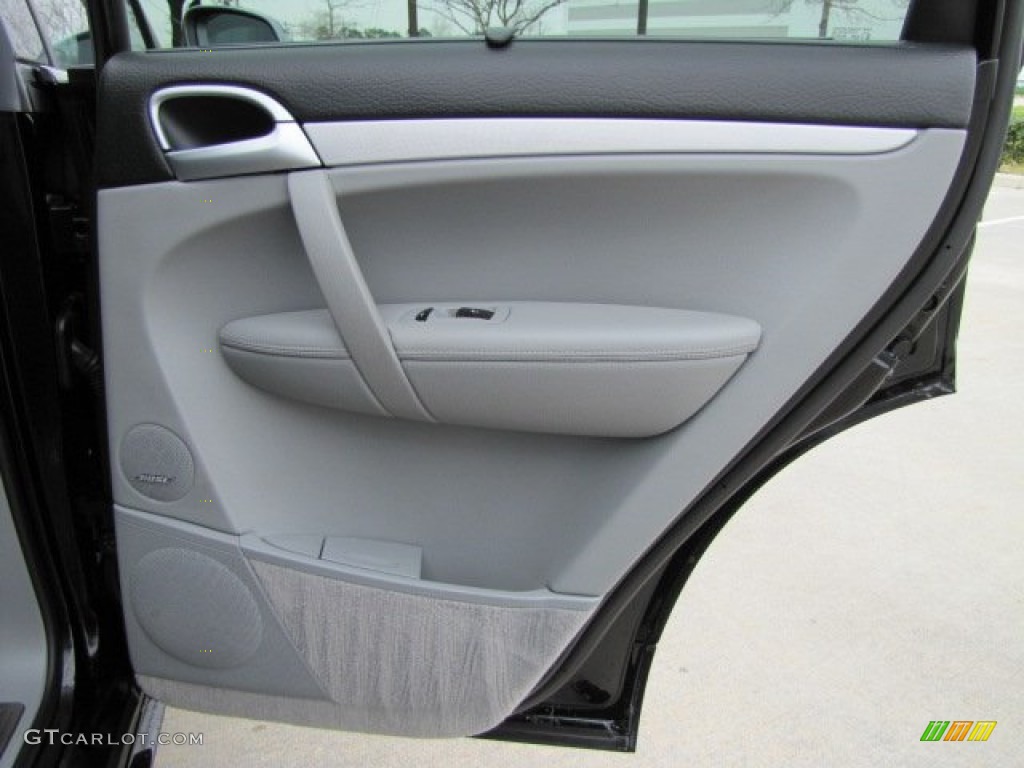 2006 Porsche Cayenne S Titanium Black/Steel Grey Door Panel Photo #91229559