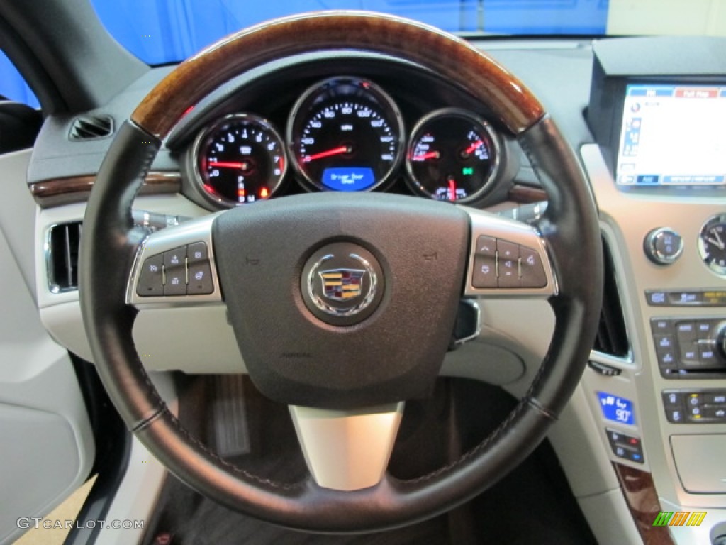 2013 Cadillac CTS 4 AWD Coupe Light Titanium/Ebony Steering Wheel Photo #91231017