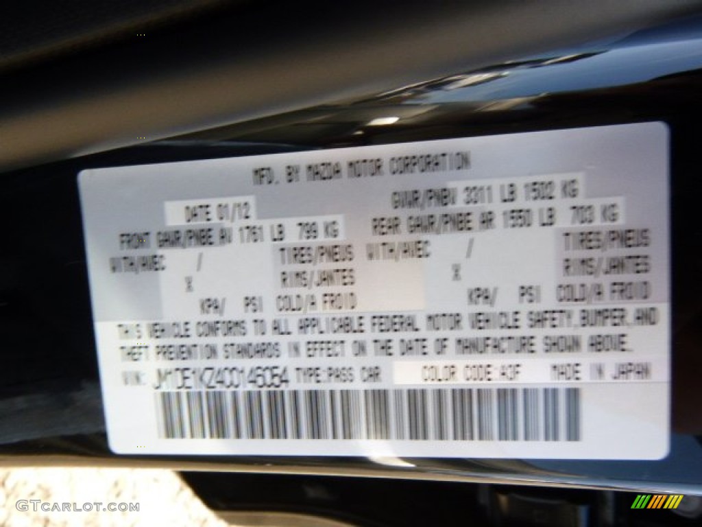 2012 MAZDA2 Sport - Brilliant Black / Black photo #25