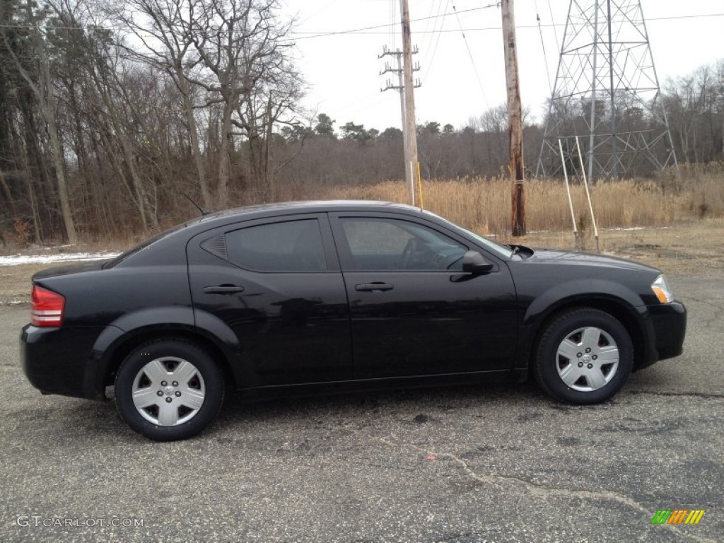 Brilliant Black Crystal Pearl 2008 Dodge Avenger SE Exterior Photo #91234159