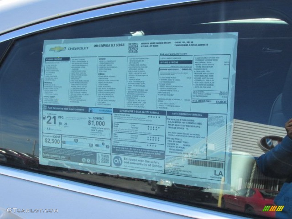 2014 Impala LT - White Diamond Tricoat / Jet Black photo #7