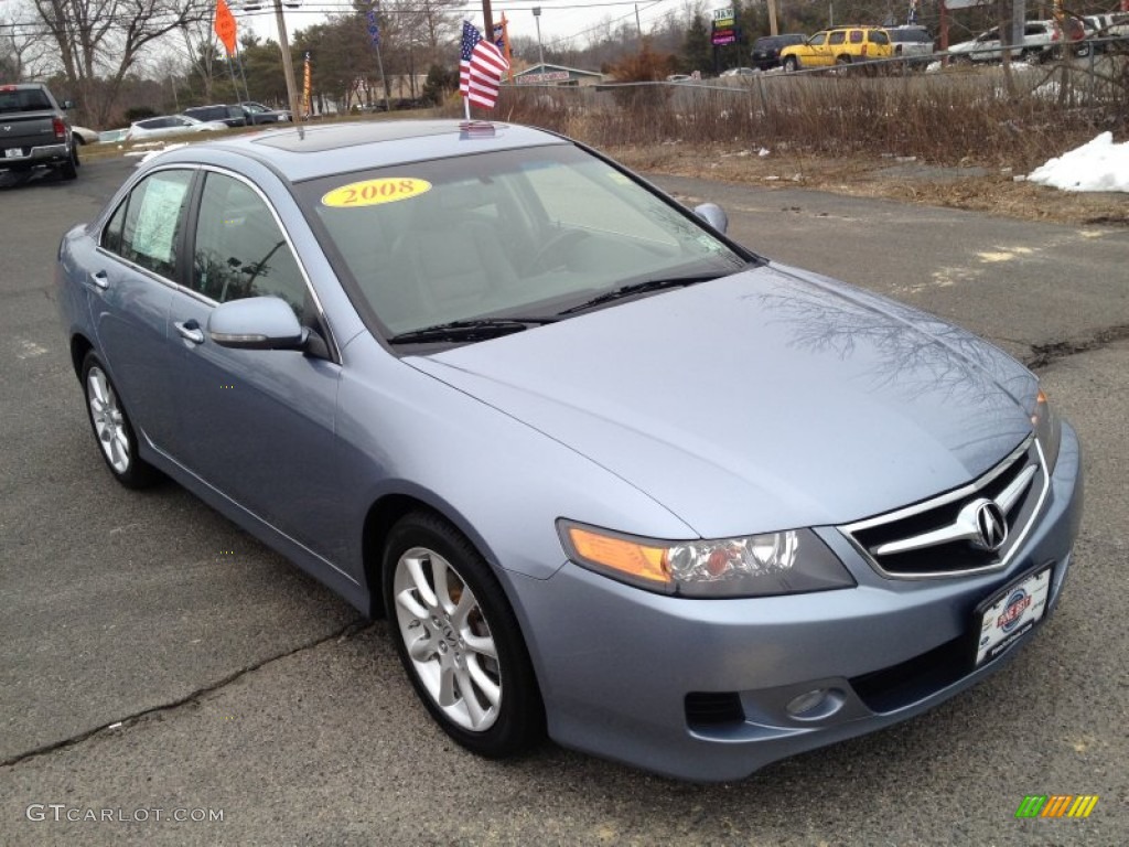 2008 TSX Sedan - Glacier Blue Metallic / Quartz Gray photo #5