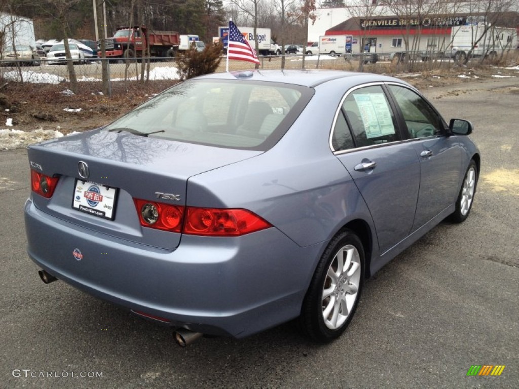 2008 TSX Sedan - Glacier Blue Metallic / Quartz Gray photo #14