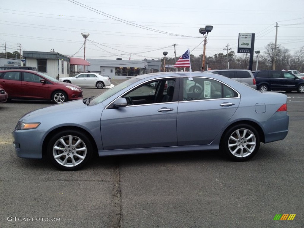 2008 TSX Sedan - Glacier Blue Metallic / Quartz Gray photo #18