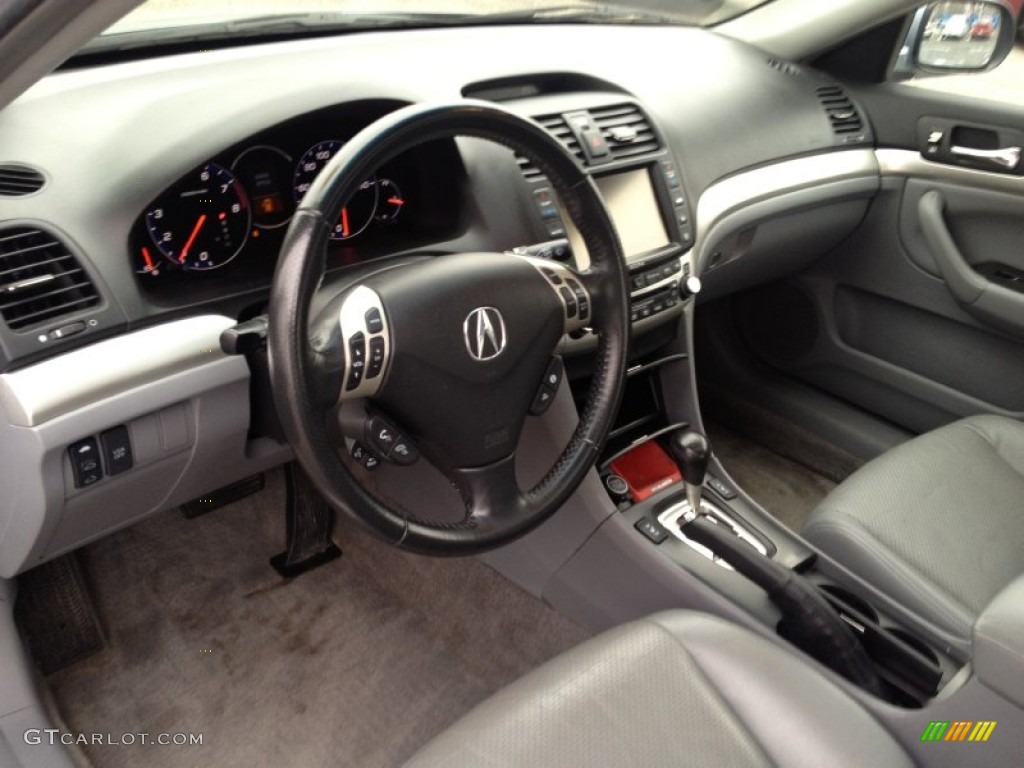 2008 TSX Sedan - Glacier Blue Metallic / Quartz Gray photo #23