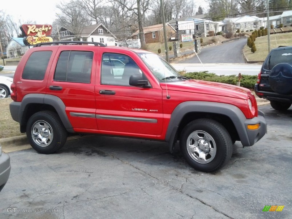 Flame Red 2002 Jeep Liberty Sport 4x4 Exterior Photo #91236577