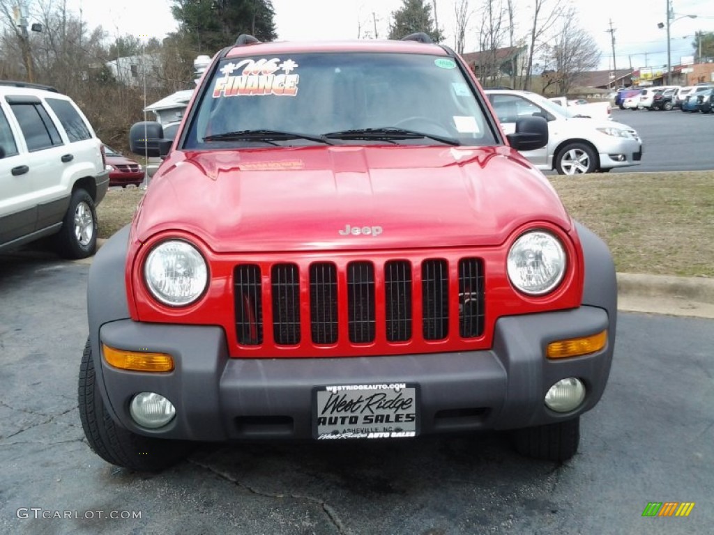 2002 Liberty Sport 4x4 - Flame Red / Taupe photo #4