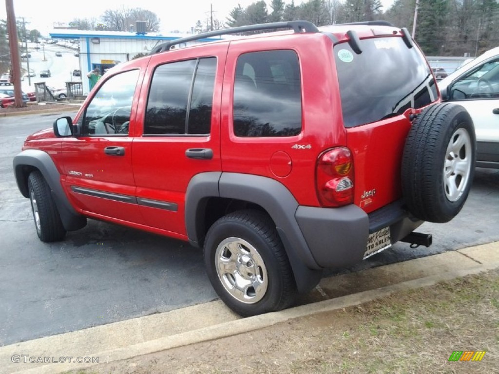 2002 Liberty Sport 4x4 - Flame Red / Taupe photo #7