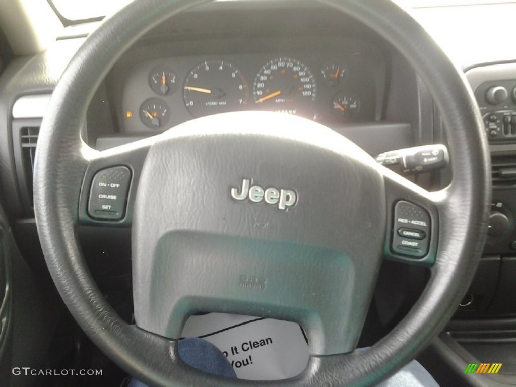 2002 Jeep Grand Cherokee Laredo 4x4 Sandstone Steering Wheel Photo #91237954