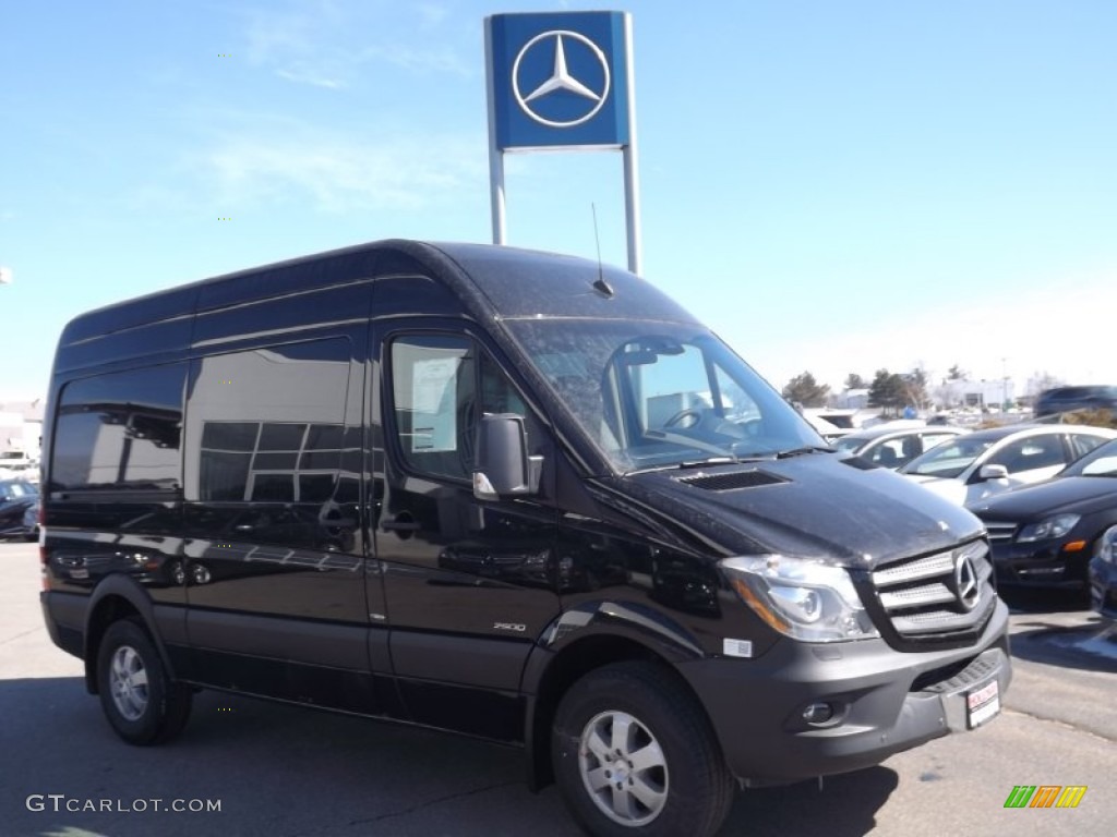 Jet Black 2014 Mercedes-Benz Sprinter 2500 High Roof Crew Van Exterior Photo #91238956