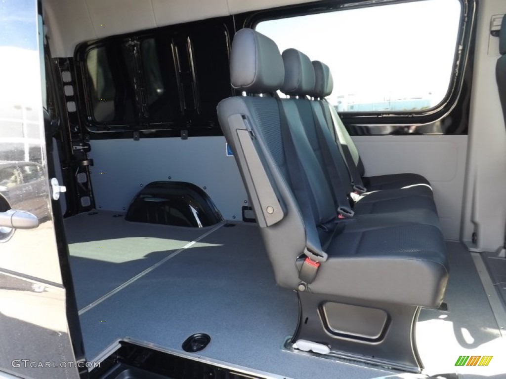 Black Leatherette Interior 2014 Mercedes-Benz Sprinter 2500 High Roof Crew Van Photo #91239217