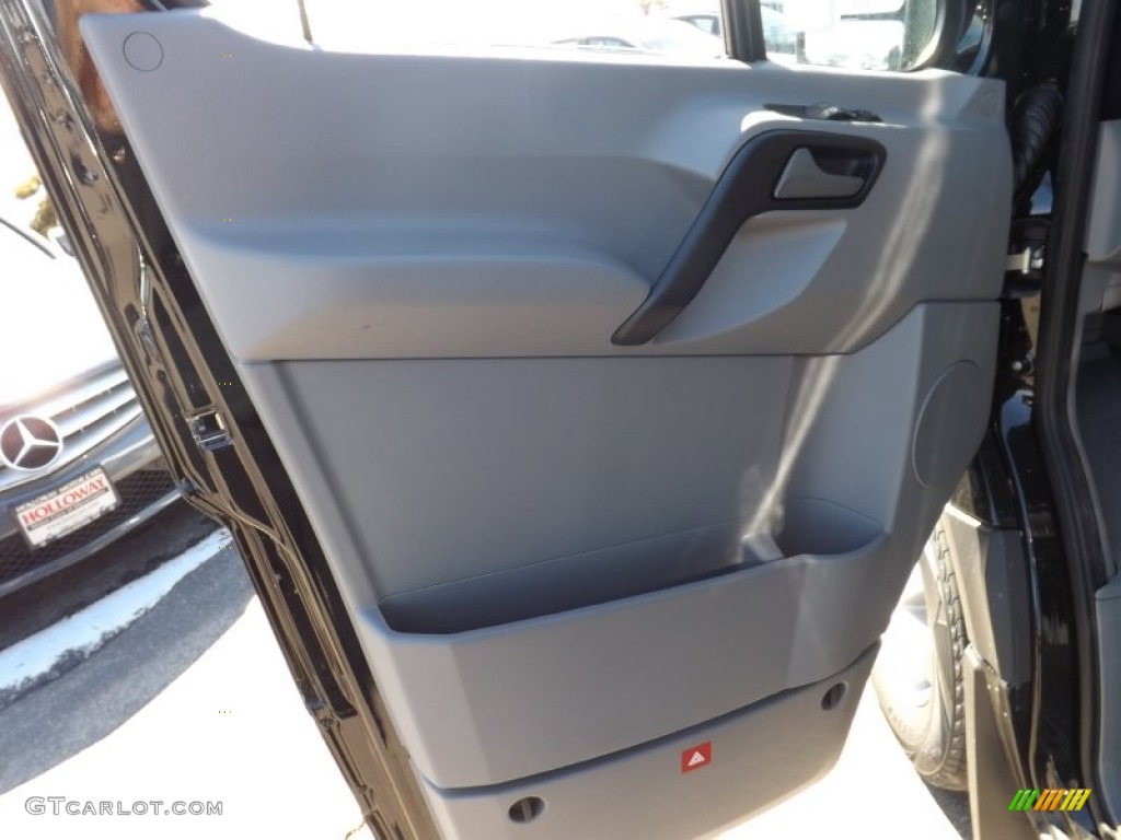 2014 Mercedes-Benz Sprinter 2500 High Roof Crew Van Black Leatherette Door Panel Photo #91239256