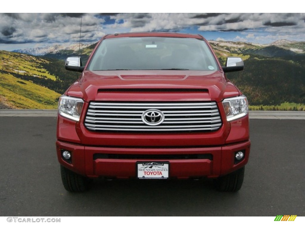 2014 Tundra Platinum Crewmax 4x4 - Barcelona Red Metallic / Black photo #2