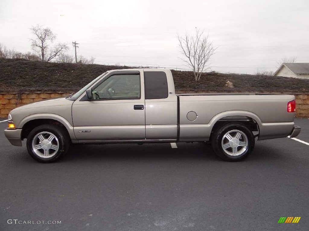 Light Pewter Metallic 2001 Chevrolet S10 LS Extended Cab Exterior Photo #91244506