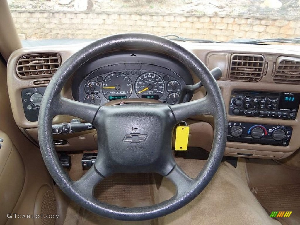 2001 Chevrolet S10 LS Extended Cab Medium Beige Steering Wheel Photo #91244788