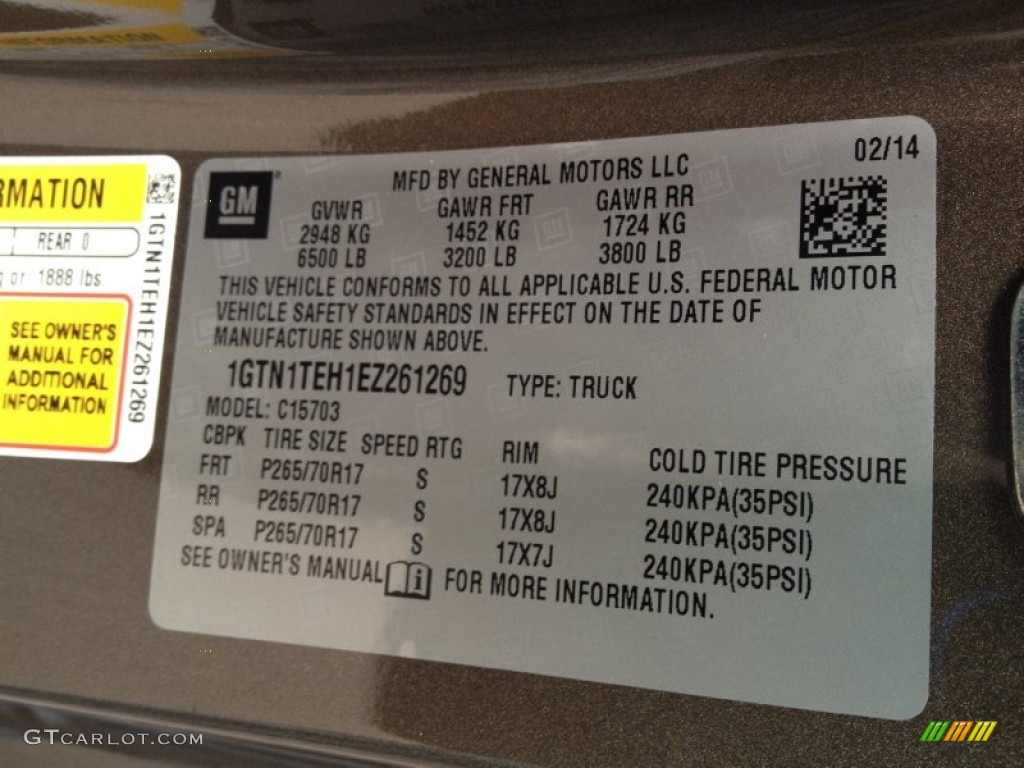 2014 Bronze Alloy Metallic GMC Sierra 1500 Regular Cab 91213903 Photo 9 Car