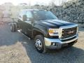 Onyx Black 2015 GMC Sierra 3500HD SLE Crew Cab 4x4 Dual Rear Wheel Chassis Exterior
