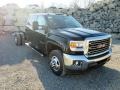 2015 Onyx Black GMC Sierra 3500HD SLE Crew Cab 4x4 Dual Rear Wheel Chassis  photo #2