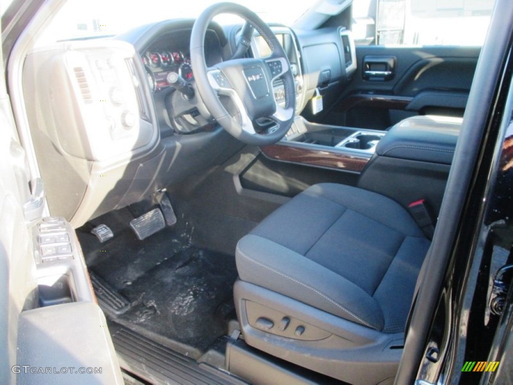 Jet Black Interior 2015 GMC Sierra 3500HD SLE Crew Cab 4x4 Dual Rear Wheel Chassis Photo #91247740