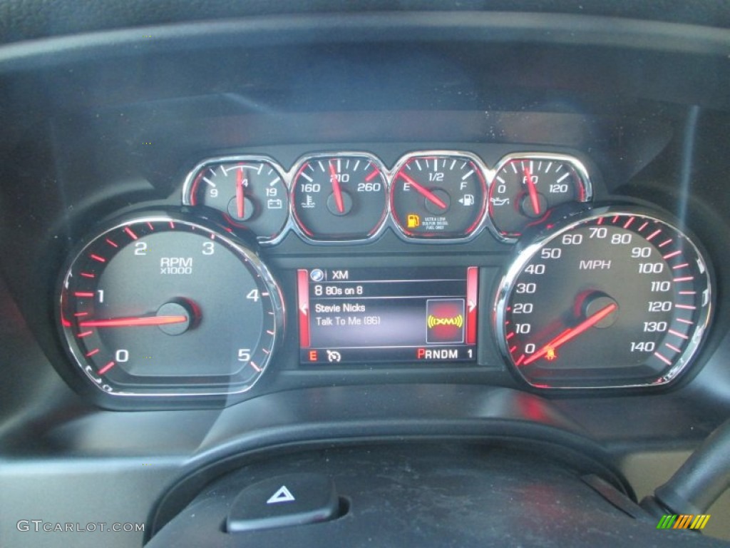 2015 GMC Sierra 3500HD SLE Crew Cab 4x4 Dual Rear Wheel Chassis Gauges Photo #91247899