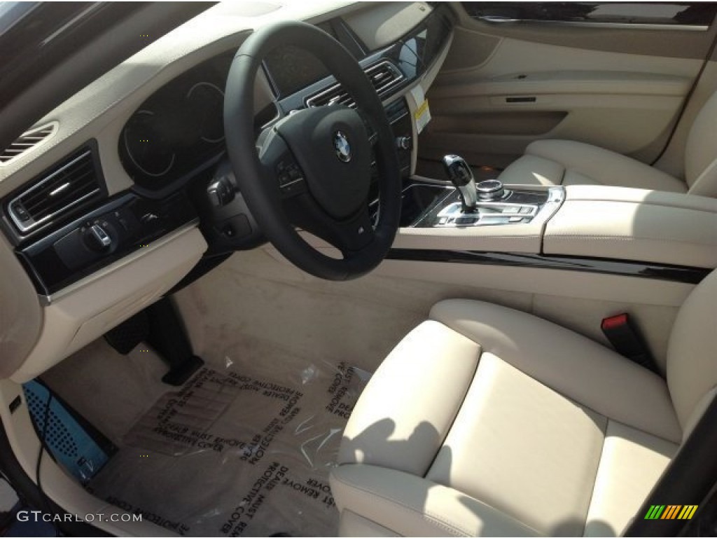 Oyster Interior 2014 BMW 7 Series 750i Sedan Photo #91248571