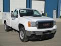 Front 3/4 View of 2014 Sierra 2500HD Regular Cab 4x4 Utility Truck
