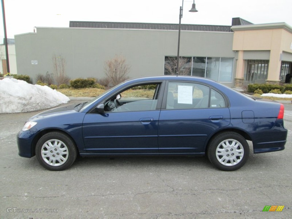 2005 Civic LX Sedan - Eternal Blue Pearl / Gray photo #1