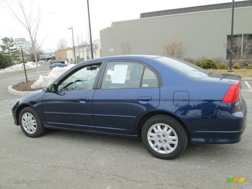 2005 Civic LX Sedan - Eternal Blue Pearl / Gray photo #4