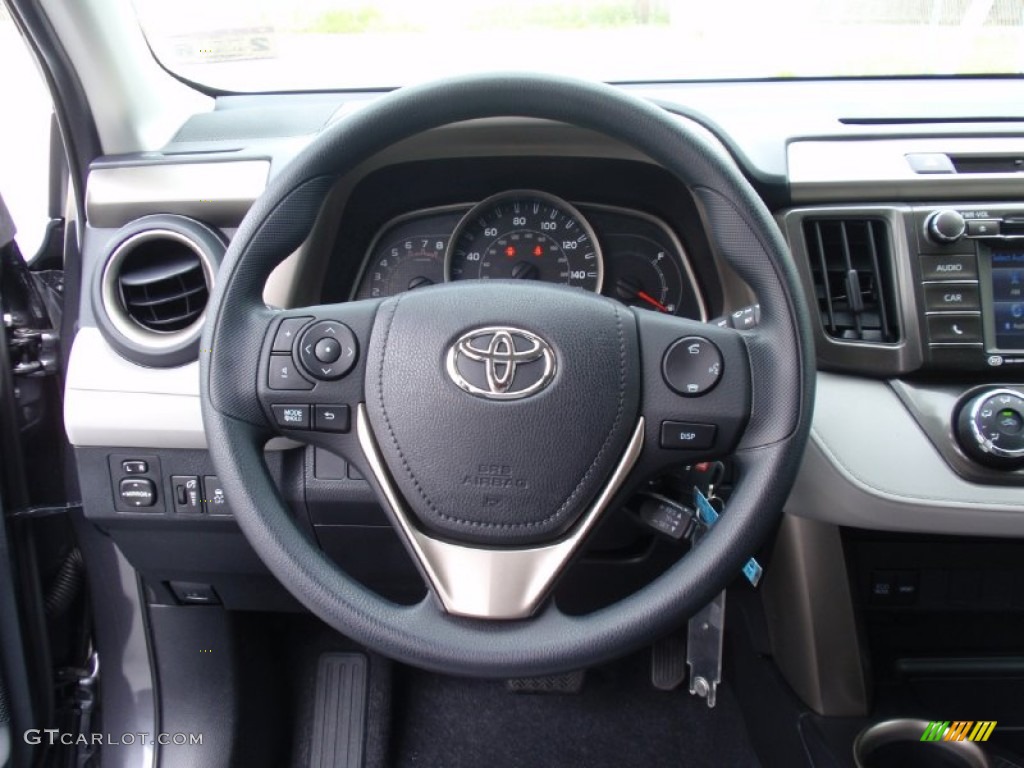 2014 Toyota RAV4 LE Ash Steering Wheel Photo #91252866