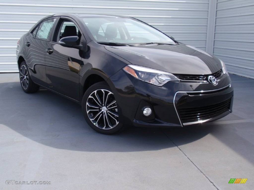 2014 Corolla S - Black Sand Pearl / Black photo #1