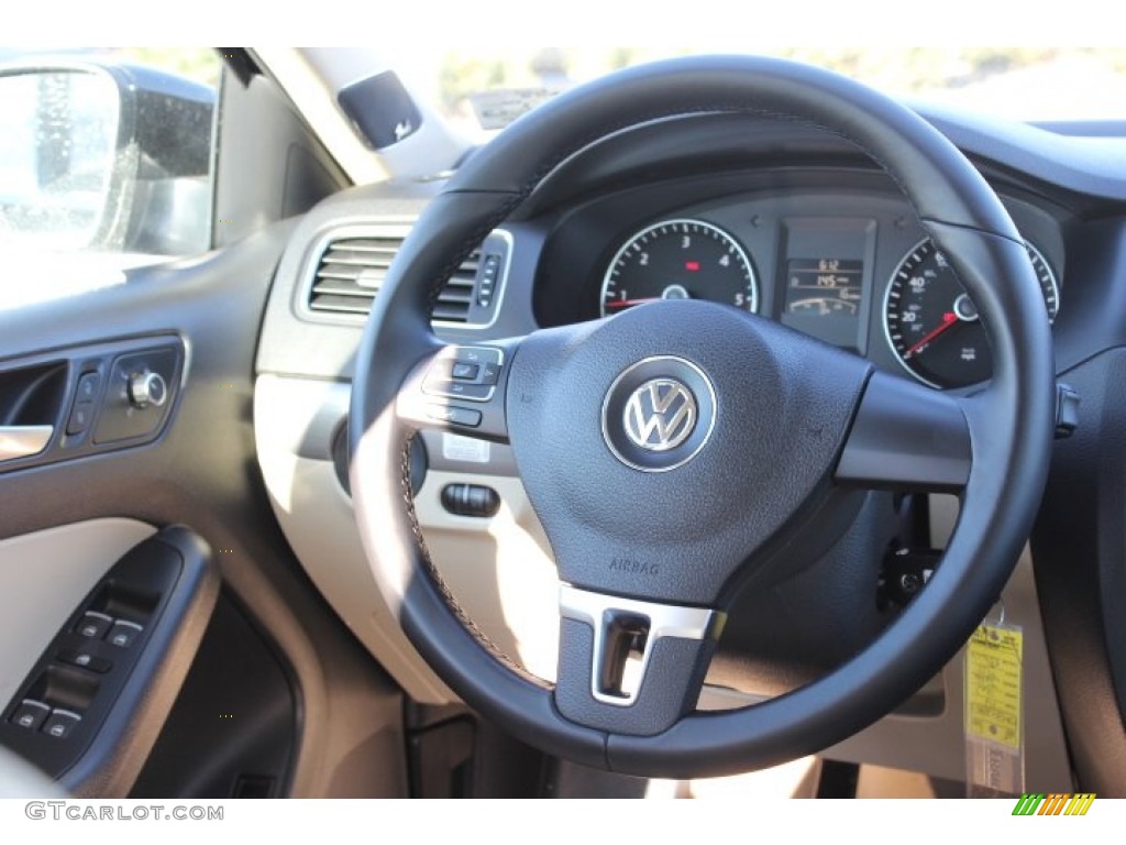 2014 Jetta TDI Sedan - Black / Cornsilk Beige photo #29