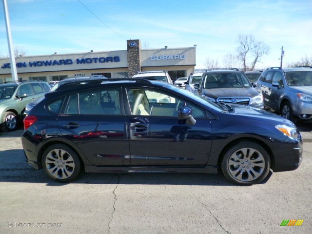 2014 Impreza 2.0i Sport Limited 5 Door - Plasma Blue Pearl / Ivory photo #7
