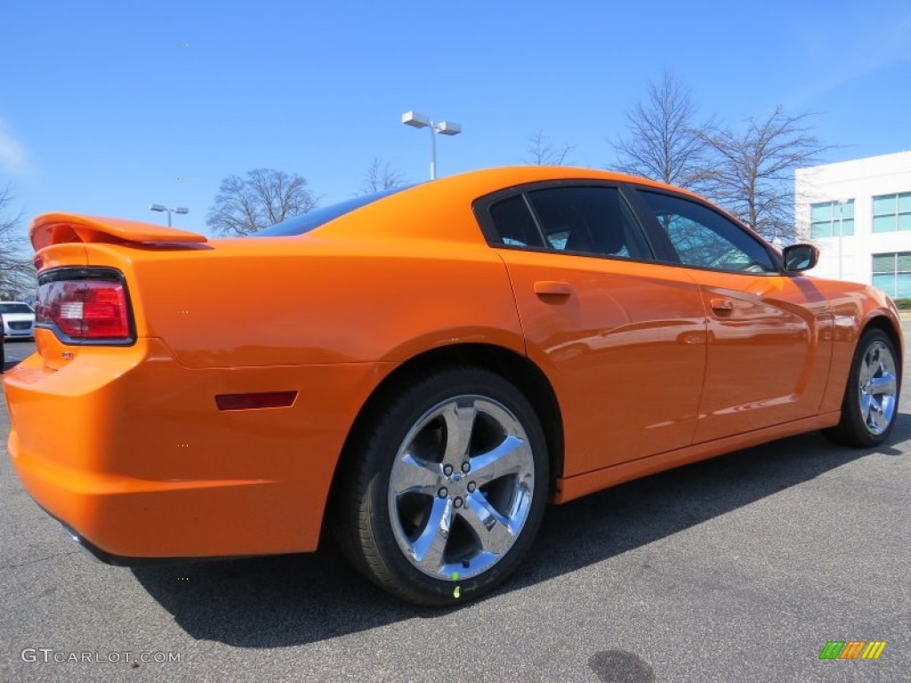 2014 Charger SXT - Header Orange / Black photo #3