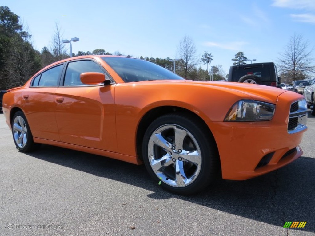 Header Orange 2014 Dodge Charger SXT Exterior Photo #91258402