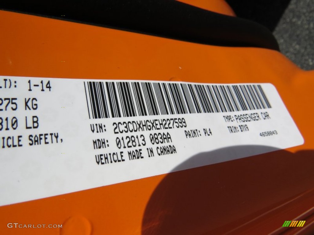2014 Charger SXT - Header Orange / Black photo #10