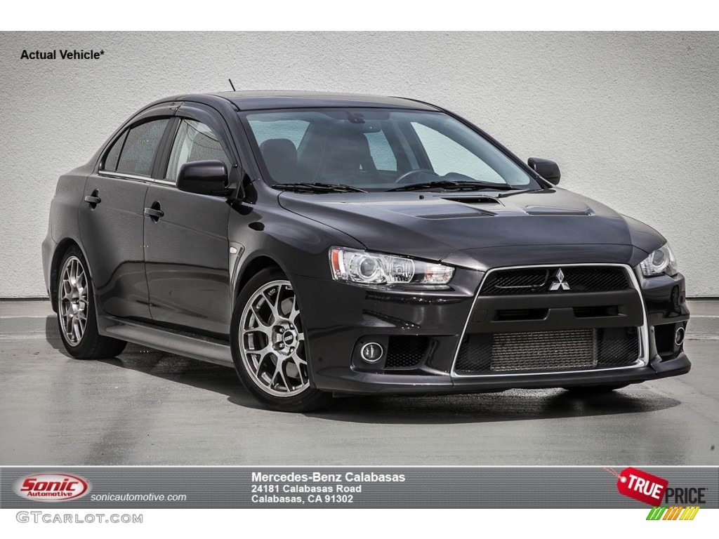 2012 Lancer Evolution MR - Mercury Gray / Black Recaro photo #1