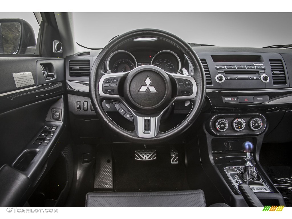 2012 Mitsubishi Lancer Evolution MR Black Recaro Dashboard Photo #91259939