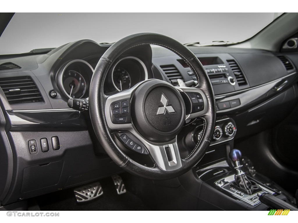 2012 Mitsubishi Lancer Evolution MR Black Recaro Dashboard Photo #91260403