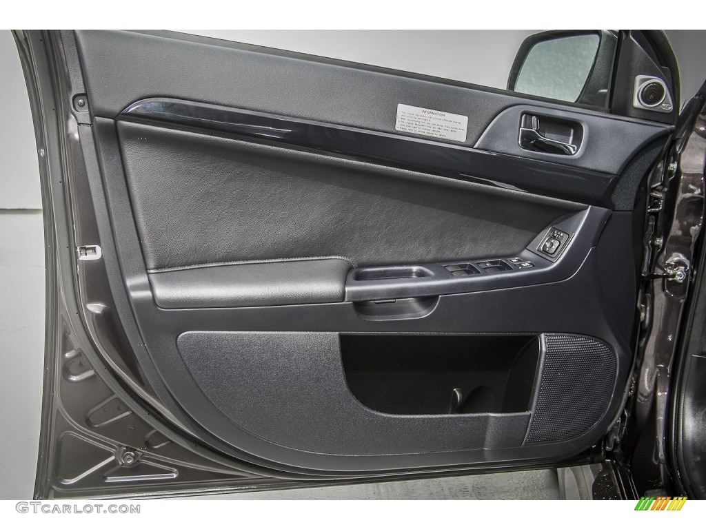 2012 Mitsubishi Lancer Evolution MR Black Recaro Door Panel Photo #91260436