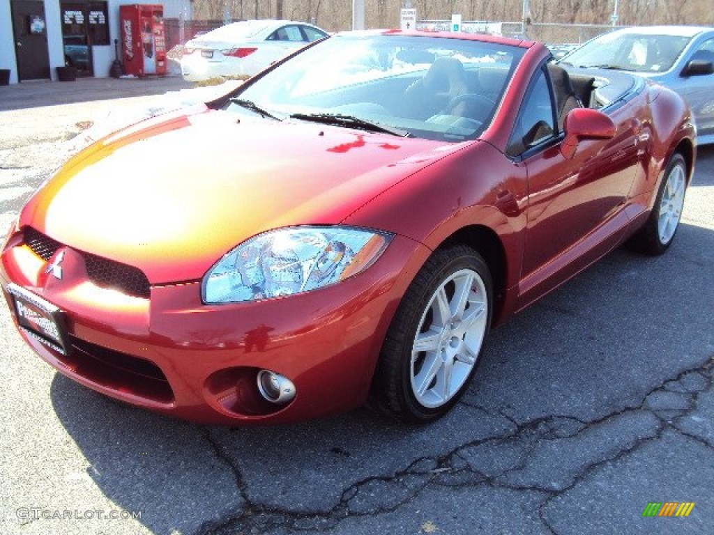 2008 Eclipse Spyder GT - Rave Red / Dark Charcoal photo #9