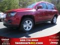 2014 Deep Cherry Red Crystal Pearl Jeep Compass Latitude  photo #1