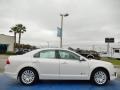2012 White Platinum Tri-Coat Ford Fusion Hybrid  photo #6