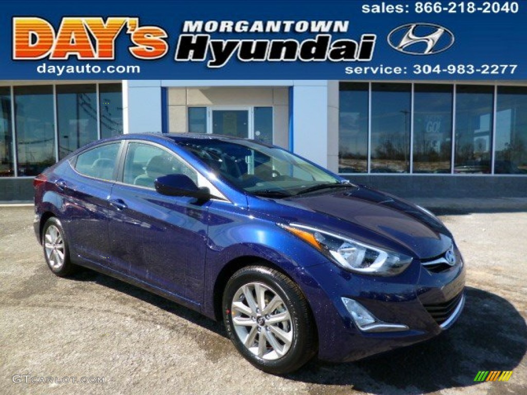 2014 Elantra SE Sedan - Blue / Gray photo #1
