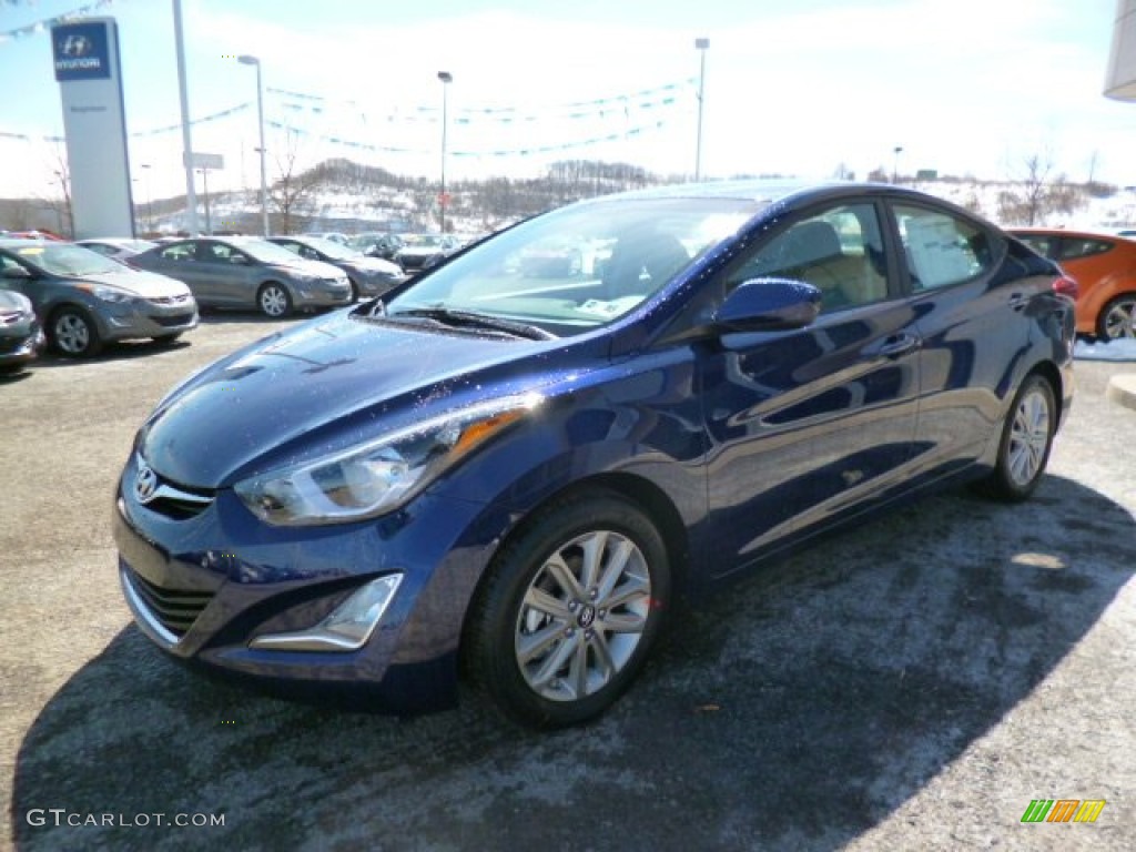 2014 Elantra SE Sedan - Blue / Gray photo #3