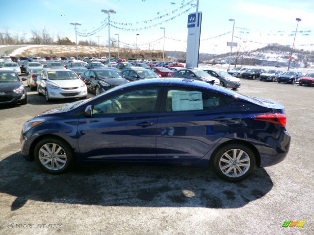 2014 Elantra SE Sedan - Blue / Gray photo #4
