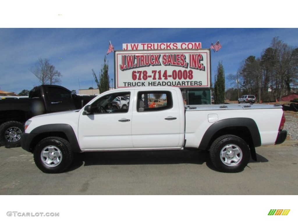 2007 Tacoma V6 PreRunner Double Cab - Super White / Graphite Gray photo #4
